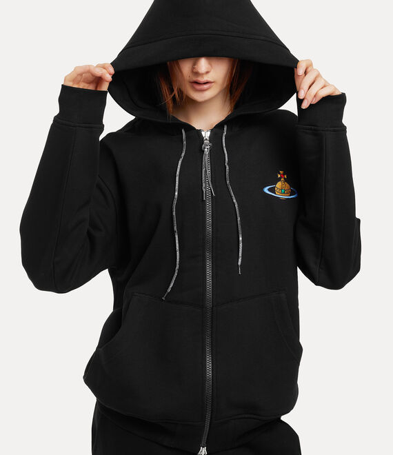 Vivienne Westwood Rugged Zip Hoodie in BLACK